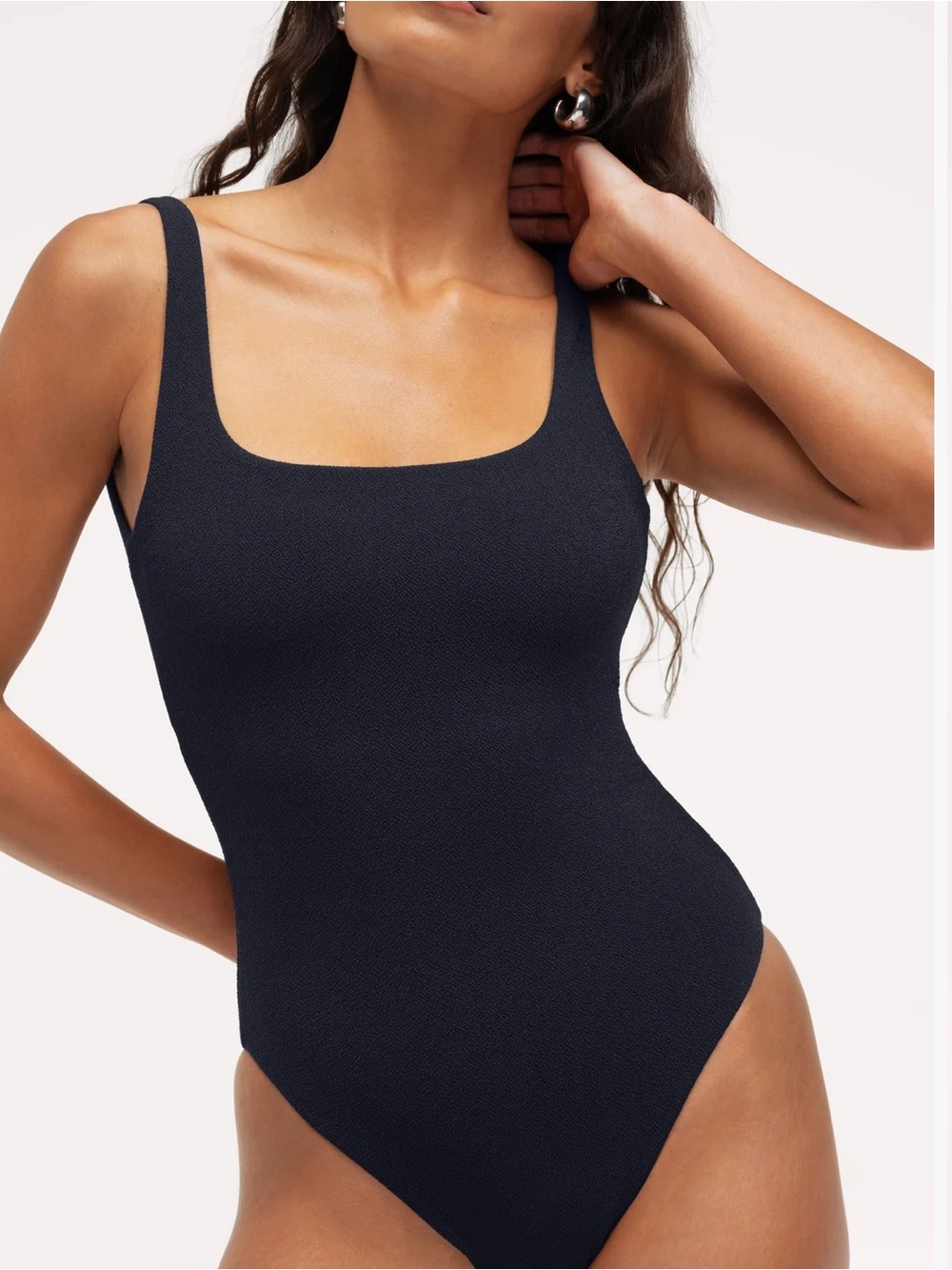 nuuds Black Scoop-Back One-Piece Swimsuit